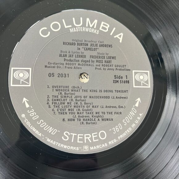 CAMELOT Vinyl LP Record VTG 1967 Original Broadway Cast Recording Burton Andrews - Picture 5 of 9